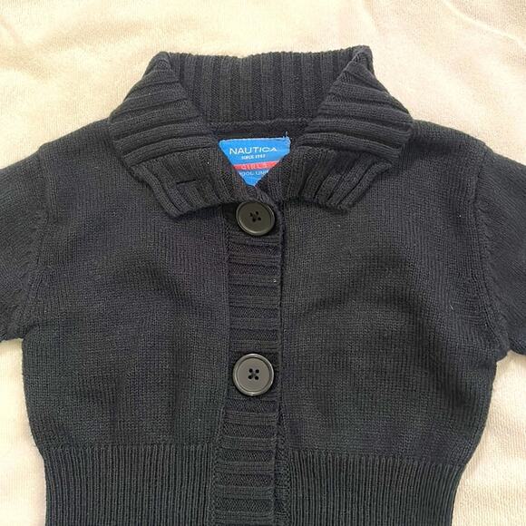 Nautica Girls School Uniform Cardigan Sweater Size Girls LG 6 - Navy - Picture 5 of 15